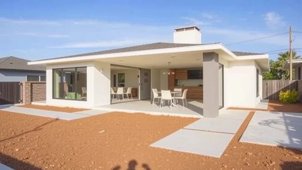 Enplans hus som är enkelt och praktiskt