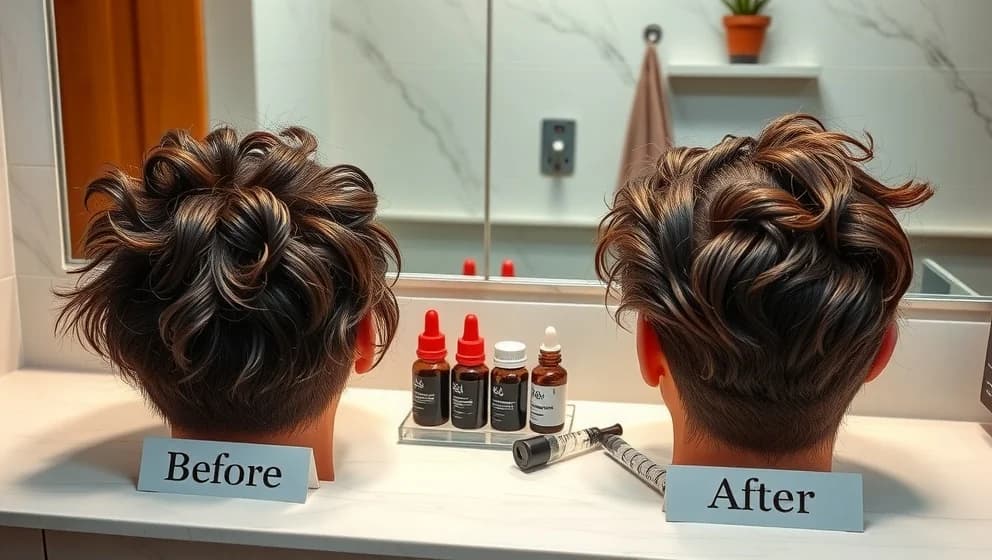 PRP-behandling hår före och efter